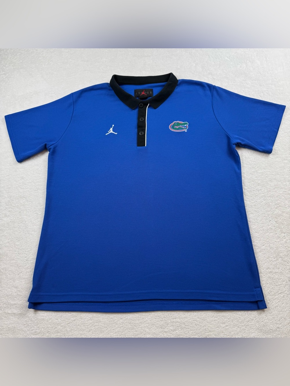 Nike jordana polo shirt L blue Florida gators jum man coach performance